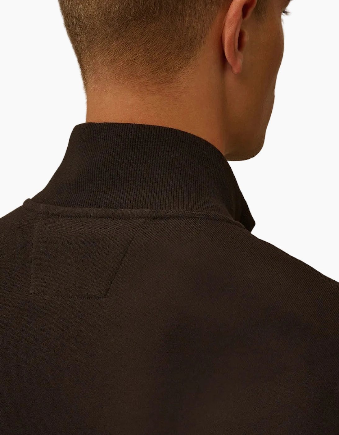 Diagonal Fleece Zip Logo Sweatshirt