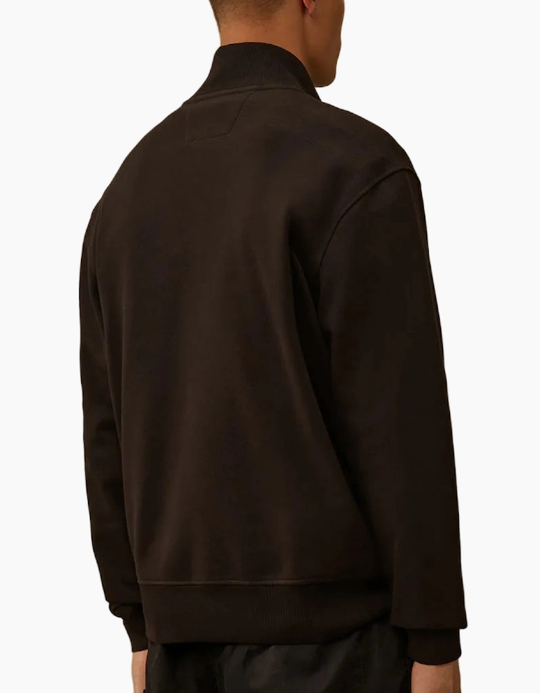 Diagonal Fleece Zip Logo Sweatshirt