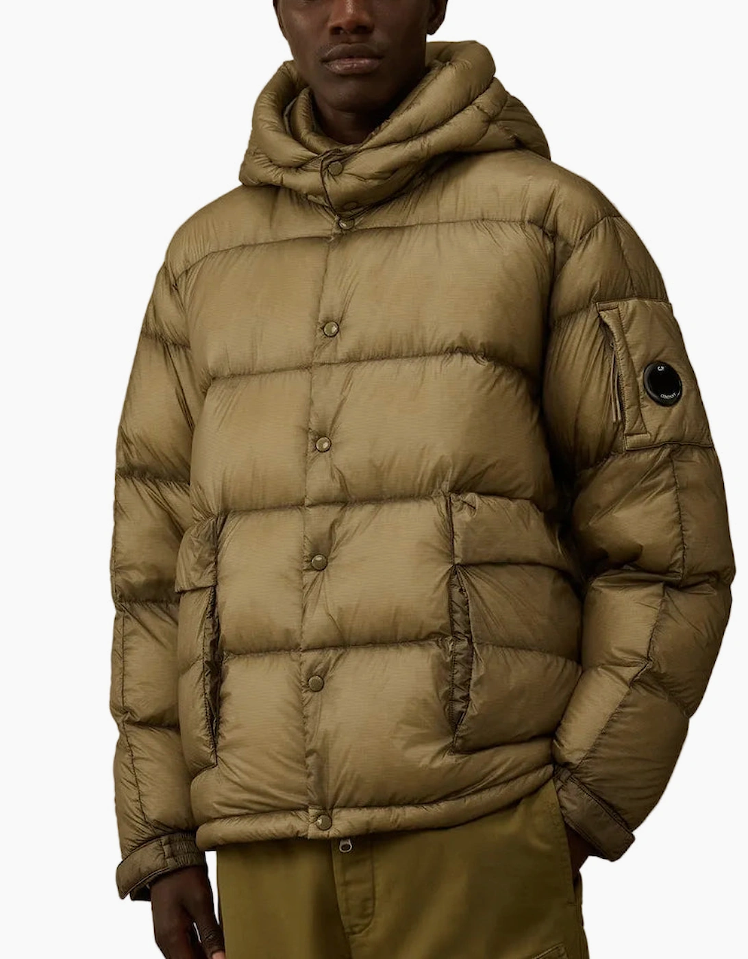 D.D. Shell Hooded Lens Down Jacket