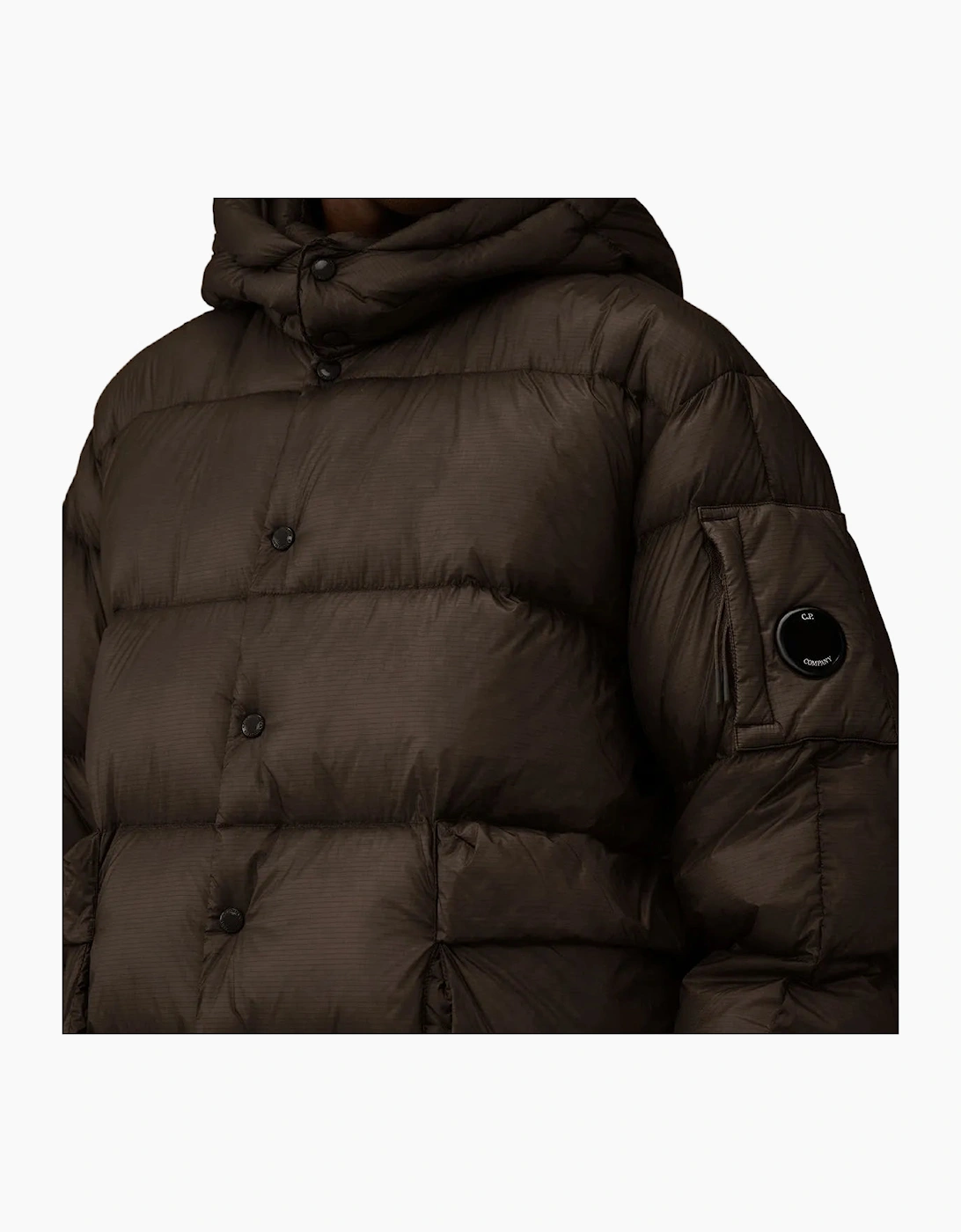 D.D. Shell Hooded Lens Down Jacket