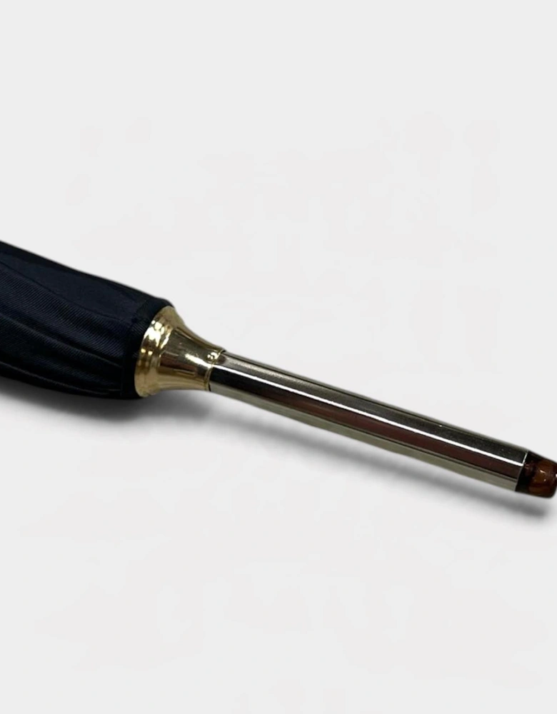 Gold Skull Umbrella Wood Detailing Black
