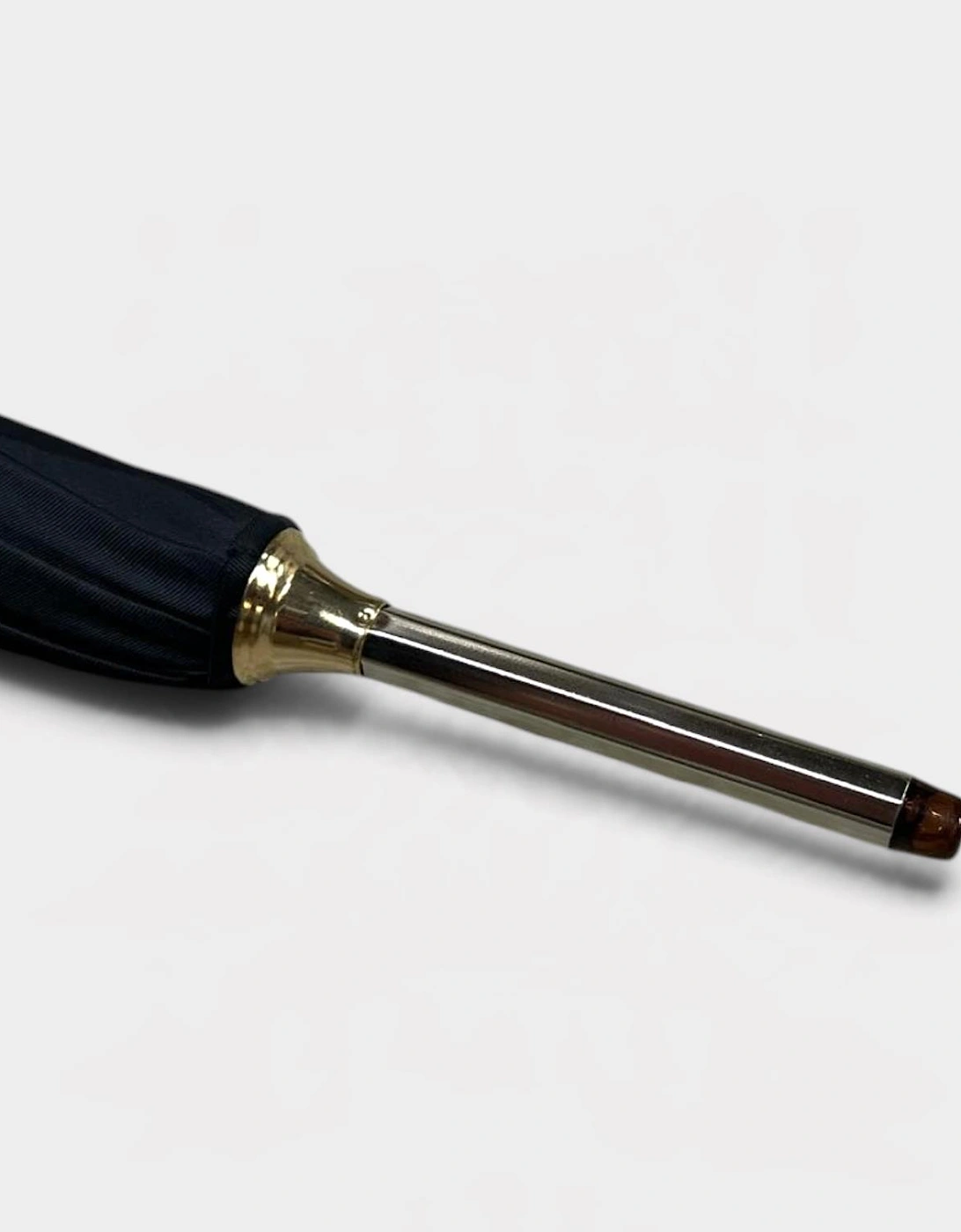 Gold Skull Umbrella Wood Detailing Black