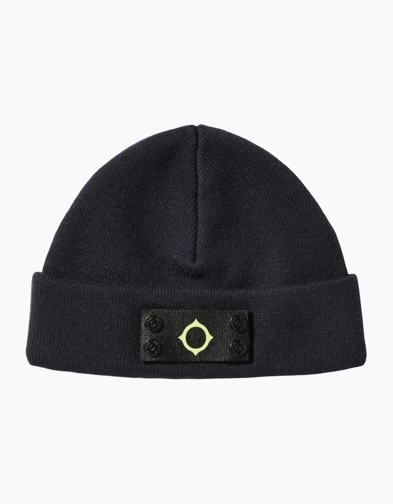 Ma.Strum Badge Dark Navy Beanie