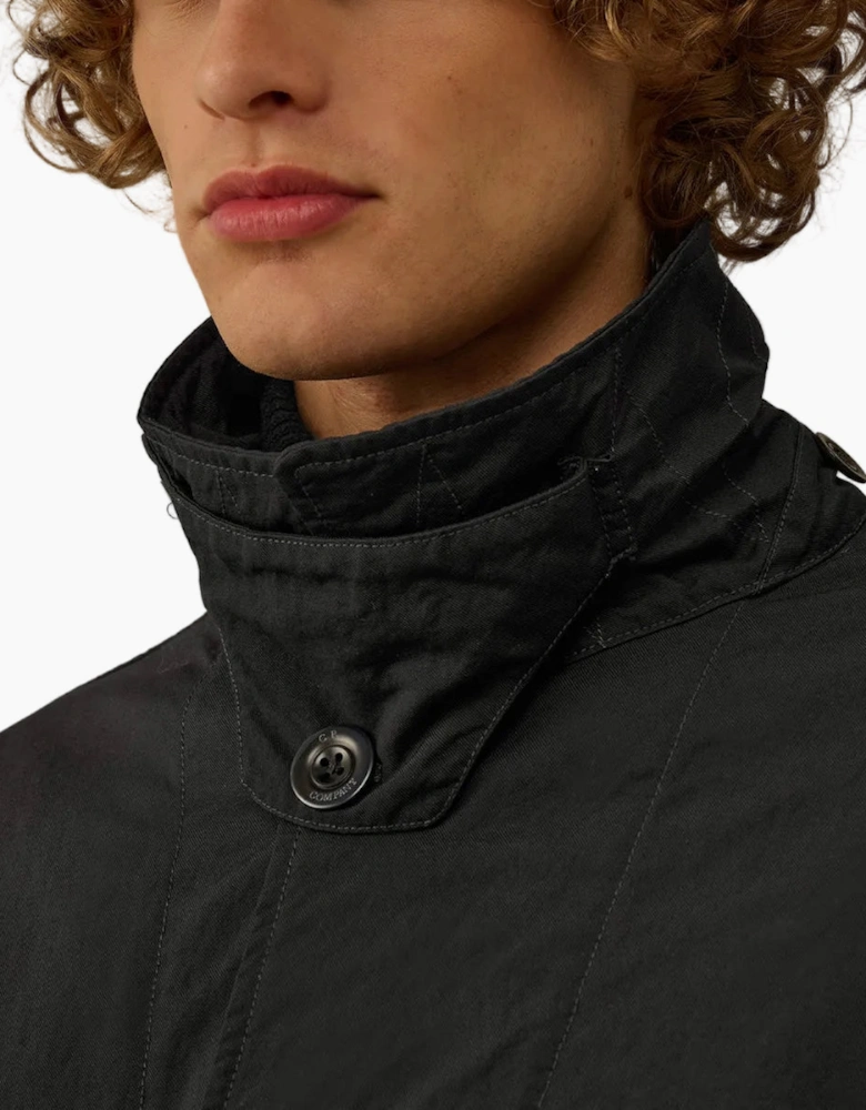 Padded Twill Fishtail Lens Parka