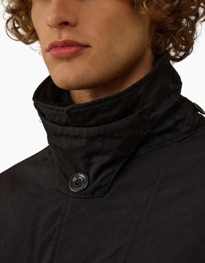 Padded Twill Fishtail Lens Parka