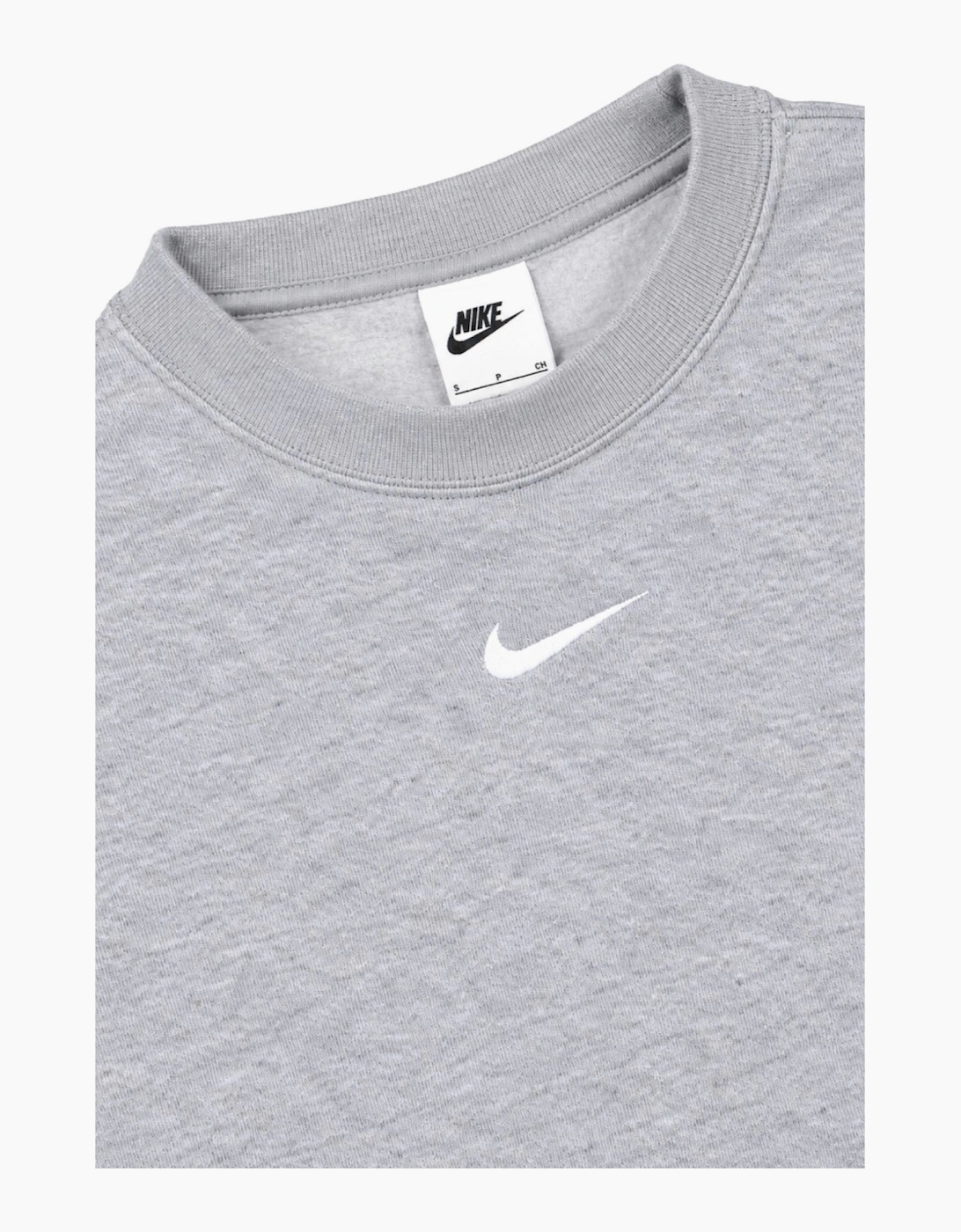Nike Womens Oversized Phoenix Crewneck Pullover Tracksuit in Grey