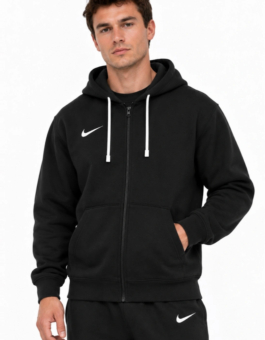 Nike Mens Park 20 Fleece Zip Up Tracksuit Set in Black