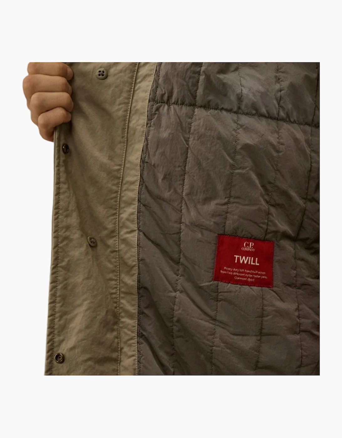 Padded Twill Fishtail Lens Parka