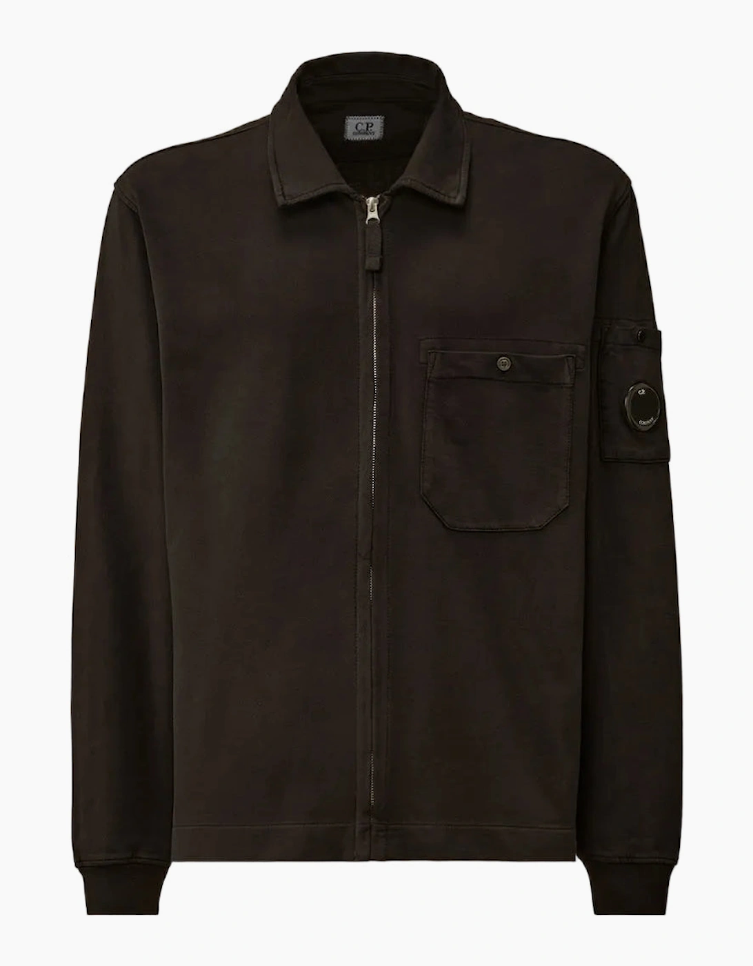 Light Fleece Polo Zip Lens Sweatshirt