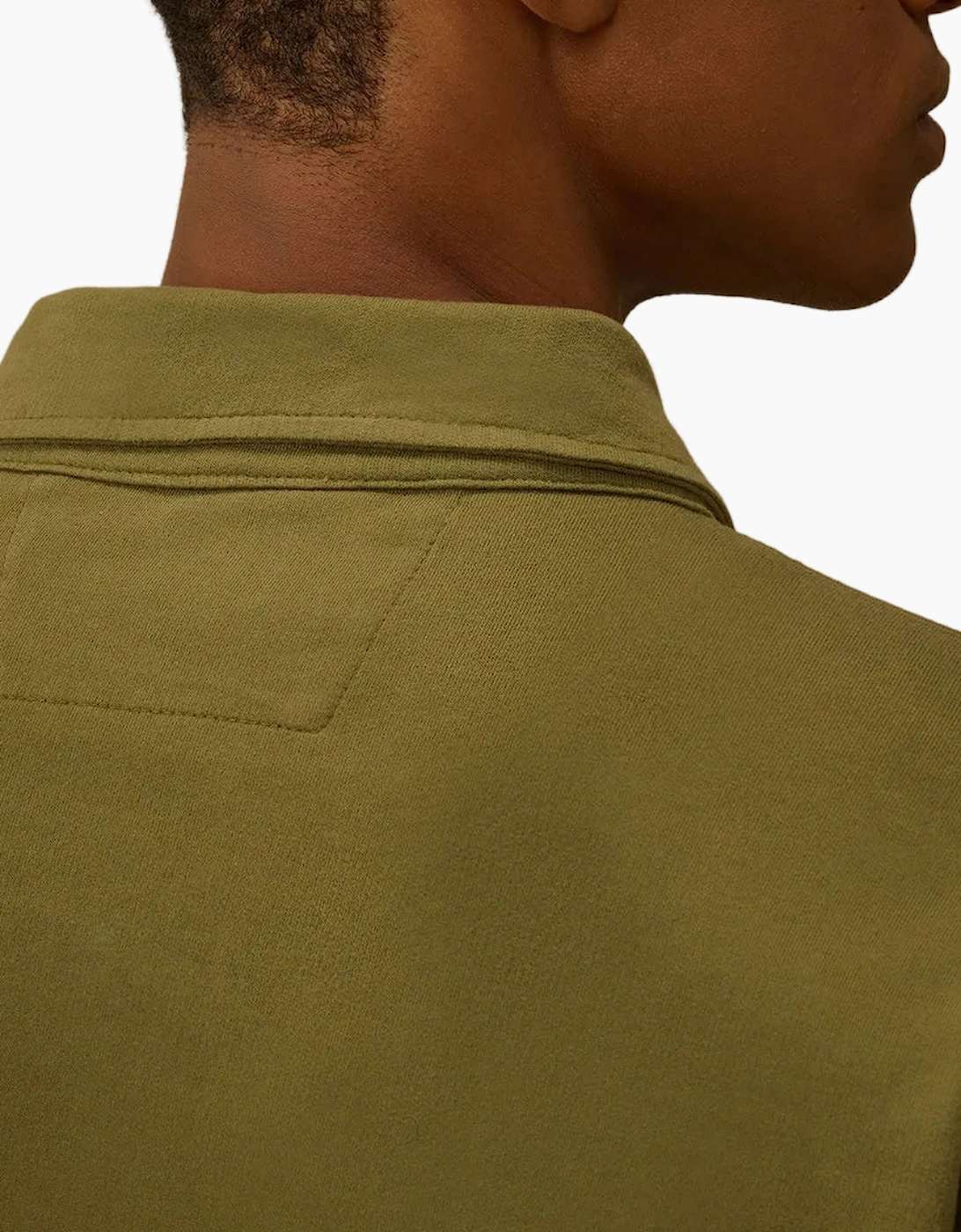 Light Fleece Polo Zip Lens Sweatshirt