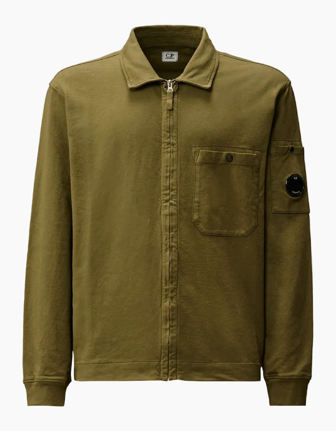 Light Fleece Polo Zip Lens Sweatshirt