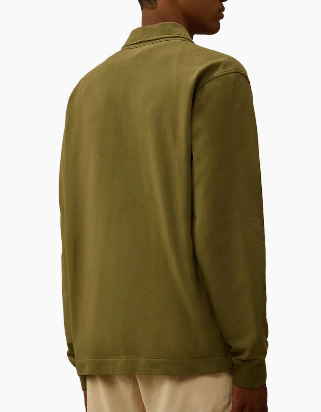 Light Fleece Polo Zip Lens Sweatshirt