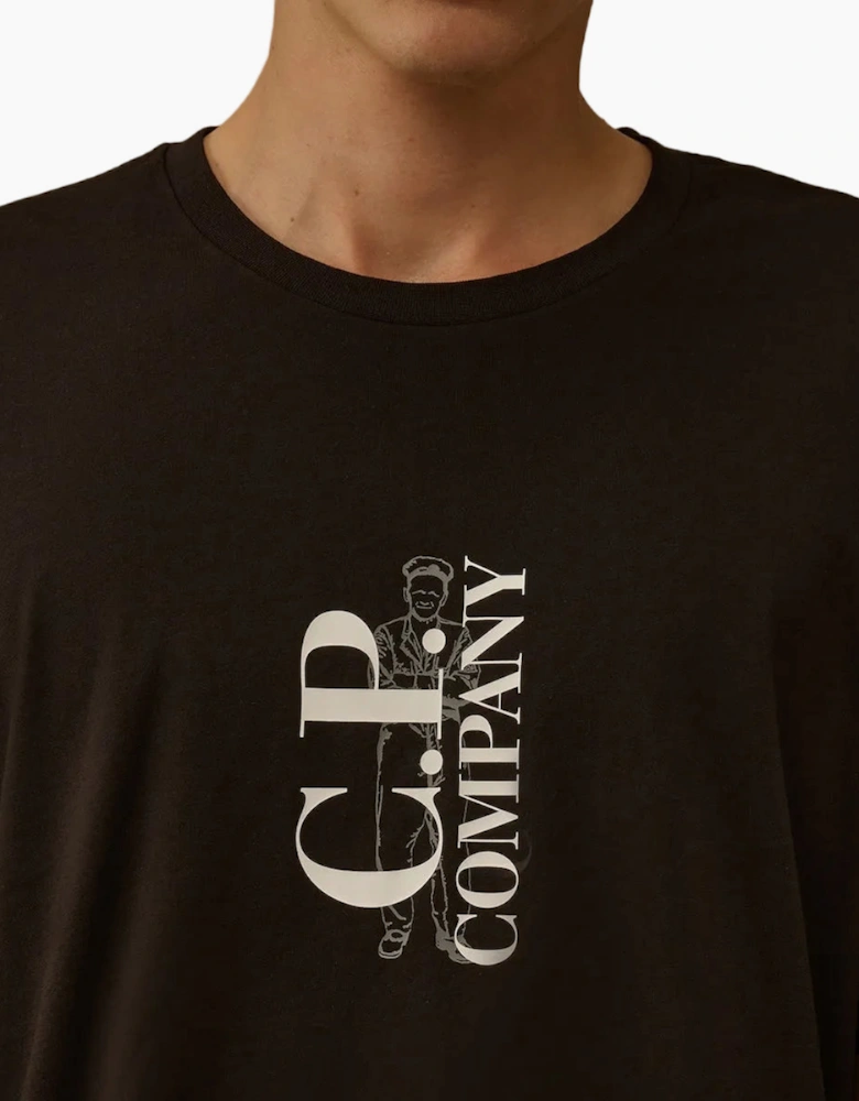 Vertical Logo Print T-Shirt