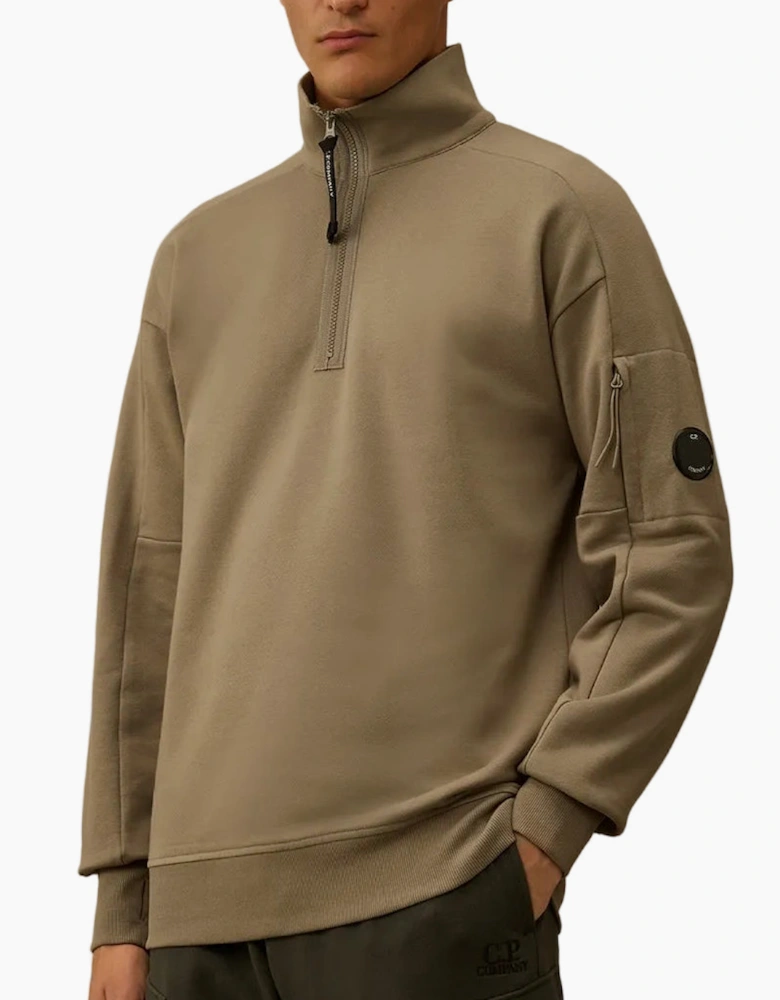 Quarter Zip Lens Fleece Sweatshirt
