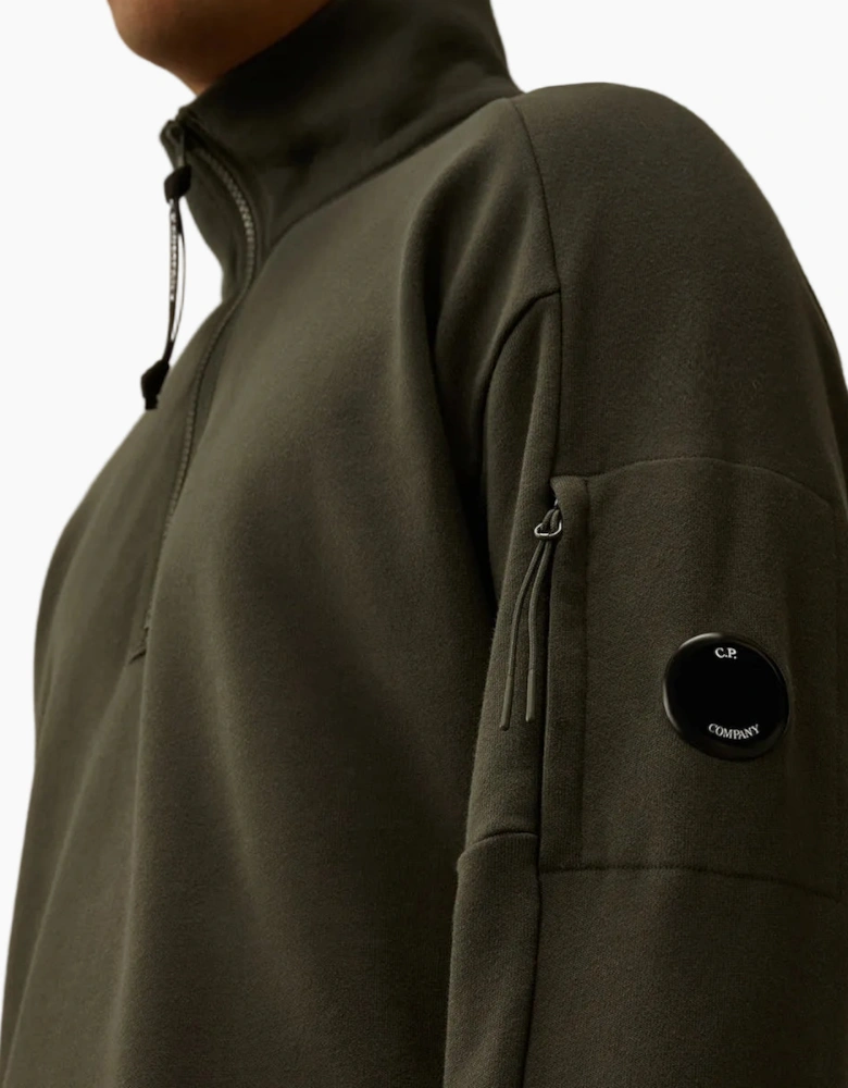 Quarter Zip Lens Fleece Sweatshirt