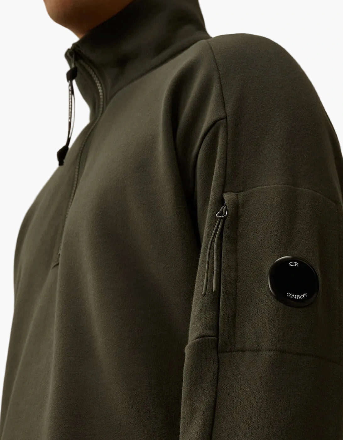 Quarter Zip Lens Fleece Sweatshirt