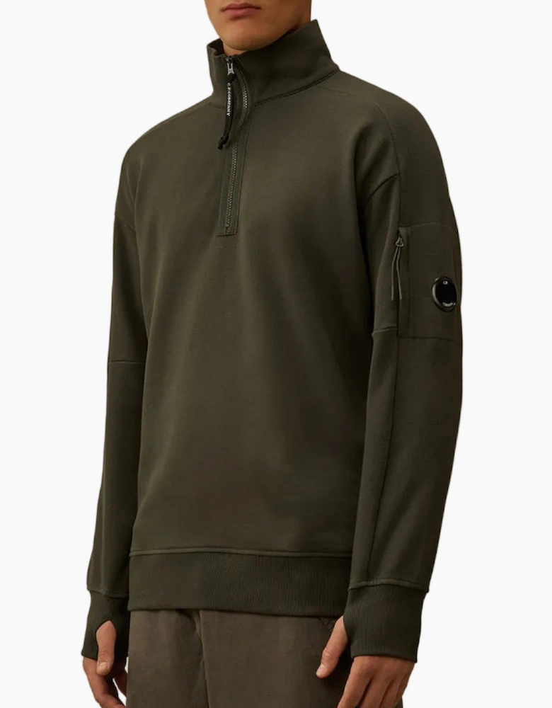 Quarter Zip Lens Fleece Sweatshirt