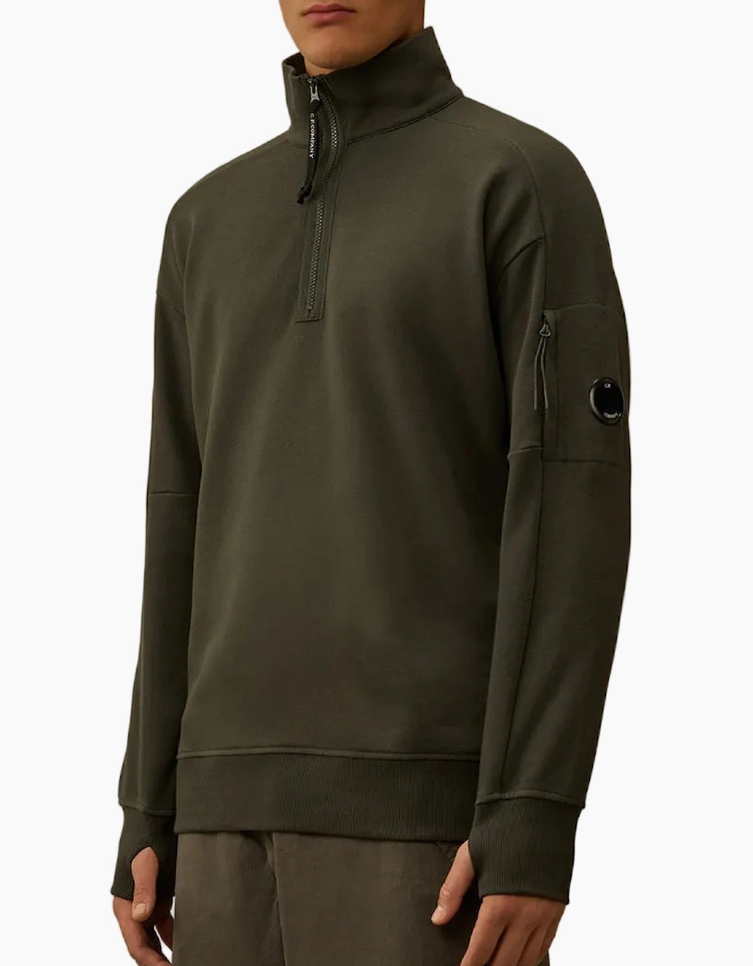Quarter Zip Lens Fleece Sweatshirt