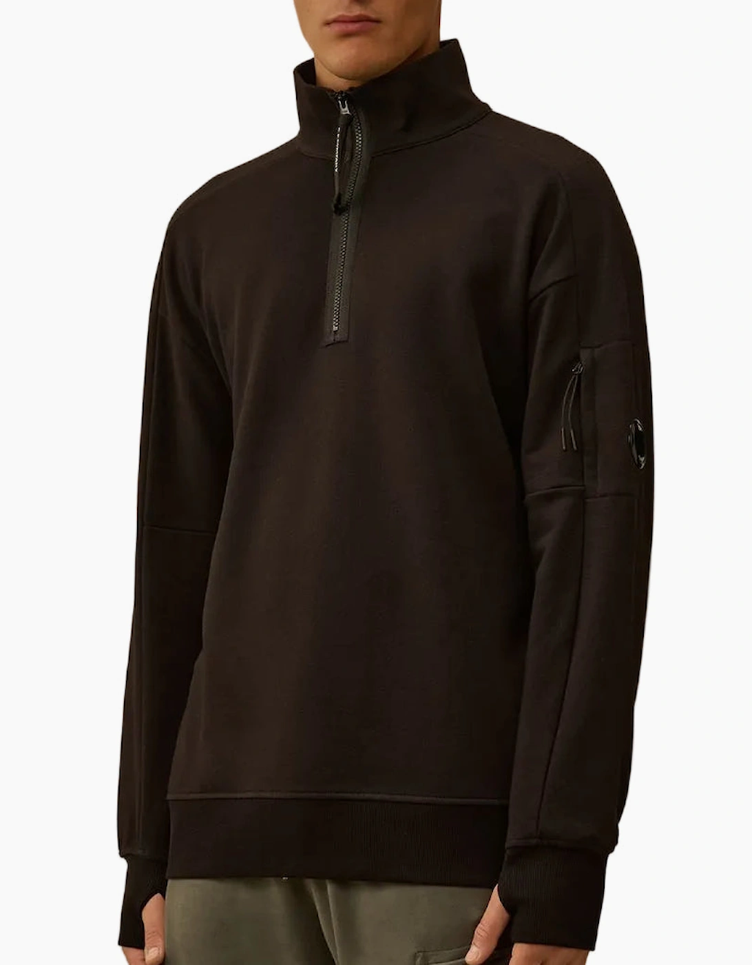 Quarter Zip Lens Fleece Sweatshirt