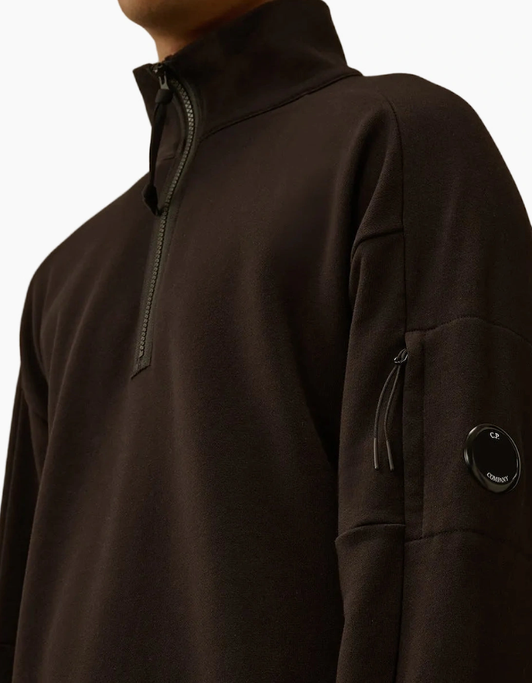 Quarter Zip Lens Fleece Sweatshirt