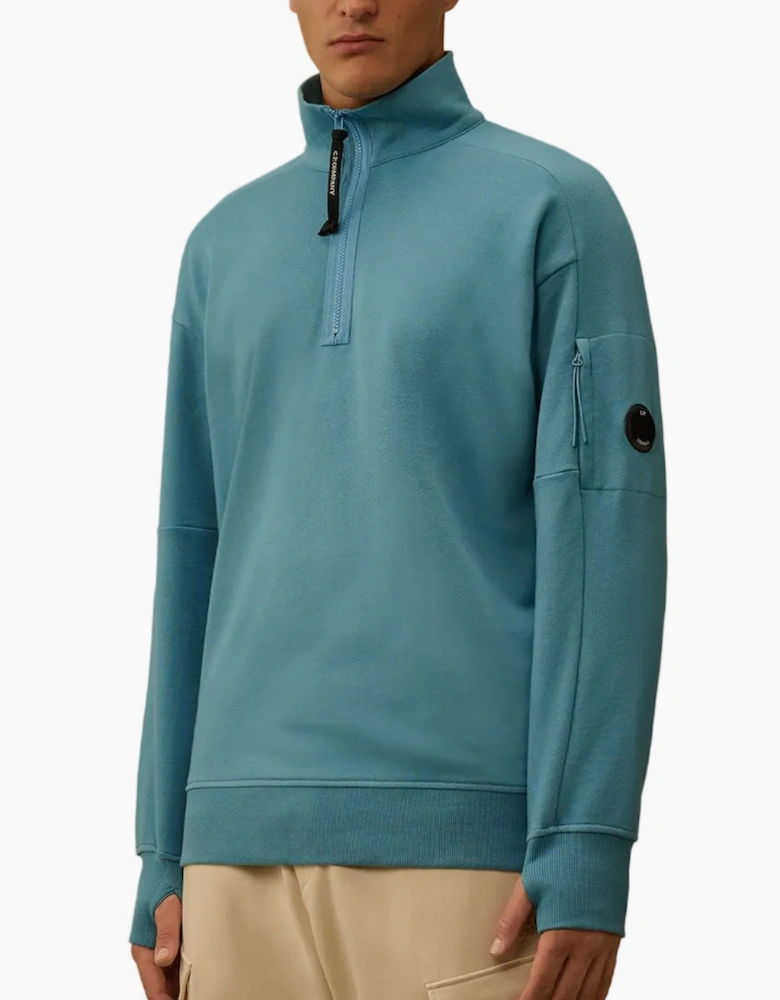 Quarter Zip Lens Fleece Sweatshirt