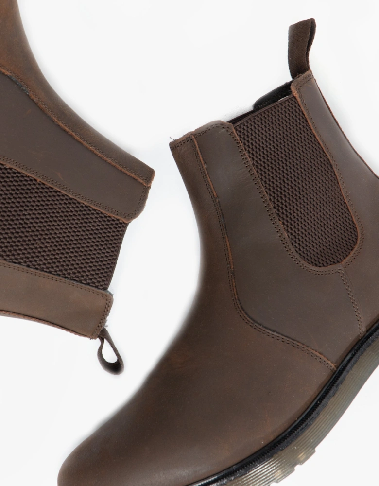 STB ELLIS Unisex Leather Air Cushioned Dealer Boots Waxy Brown