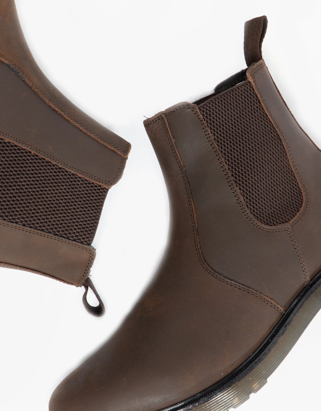 STB ELLIS Unisex Leather Air Cushioned Dealer Boots Waxy Brown