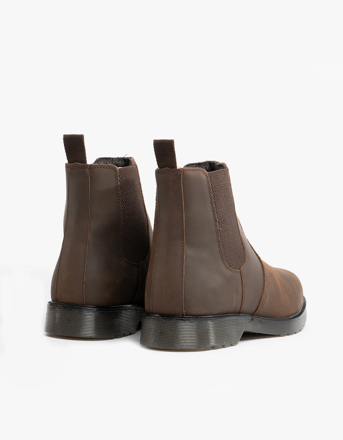 STB ELLIS Unisex Leather Air Cushioned Dealer Boots Waxy Brown