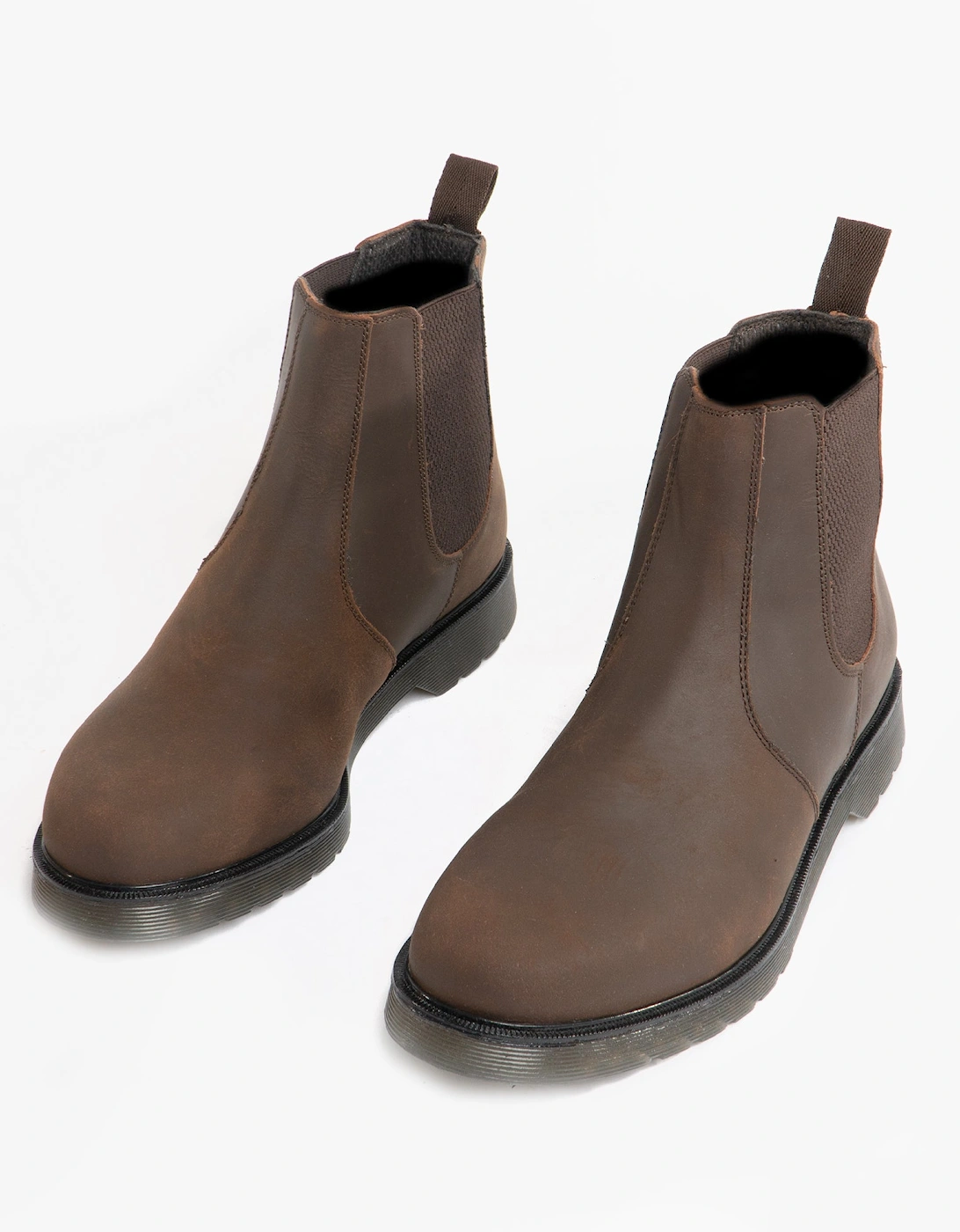 STB ELLIS Unisex Leather Air Cushioned Dealer Boots Waxy Brown