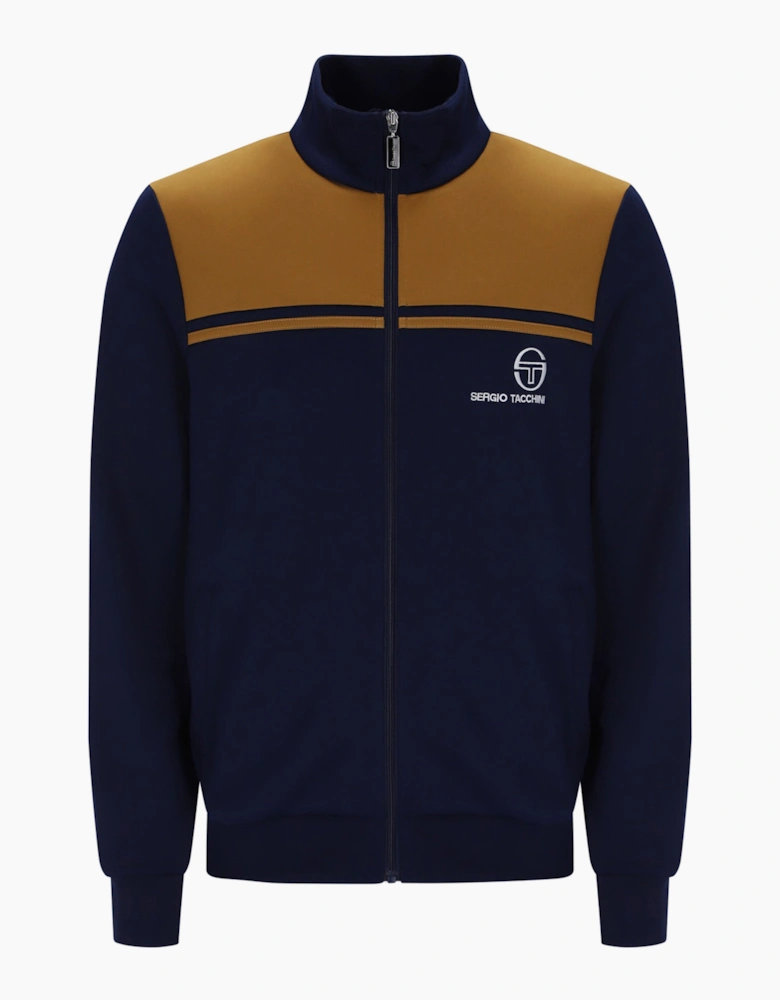 SERGIO TACCHINI NEW Y/L TRACK TOP MARITIME BLUE/GOLDEN BROWN