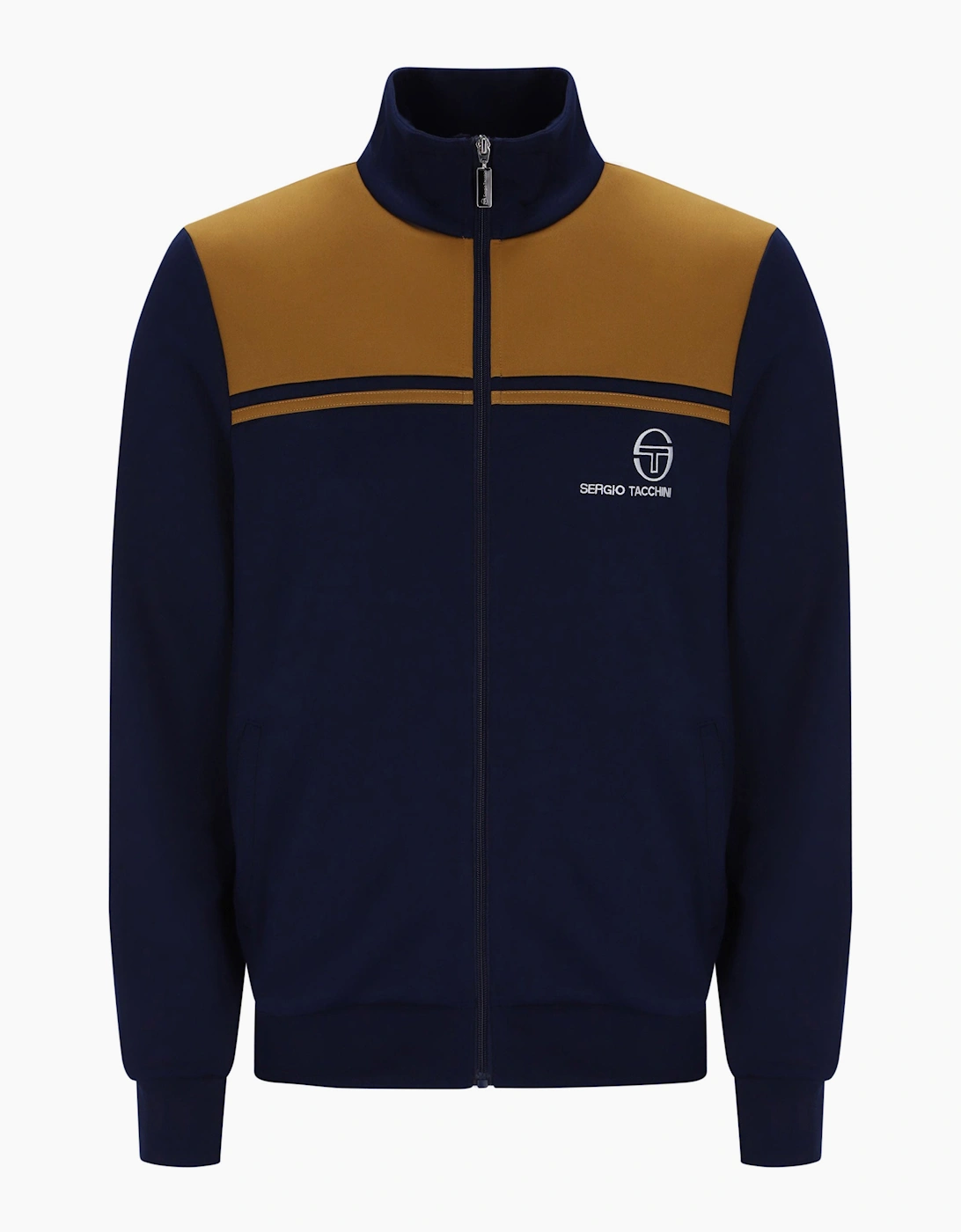 SERGIO TACCHINI NEW Y/L TRACK TOP MARITIME BLUE/GOLDEN BROWN