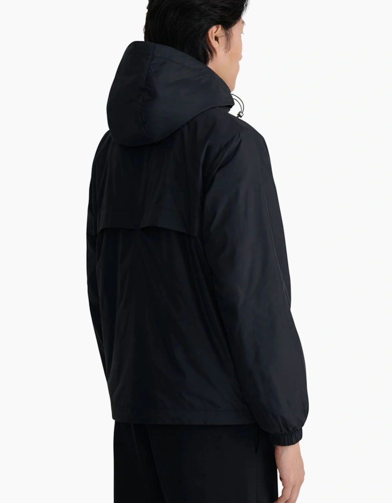 SANDBANKS HOODED NYLON WINDCHEATER BLACK