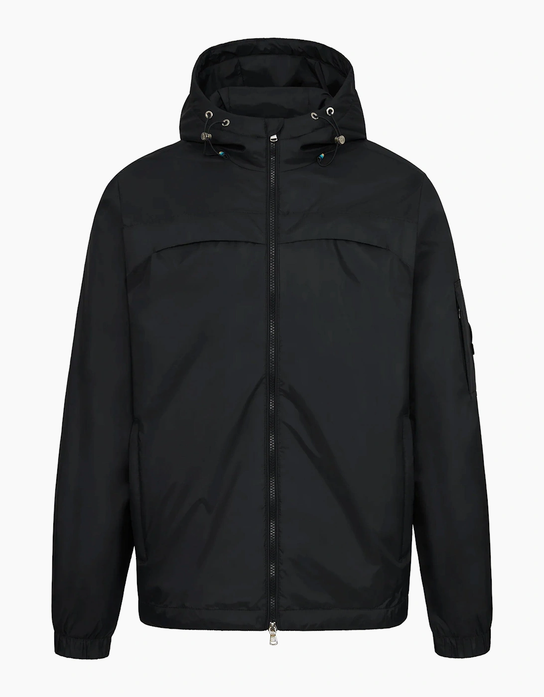 SANDBANKS HOODED NYLON WINDCHEATER BLACK