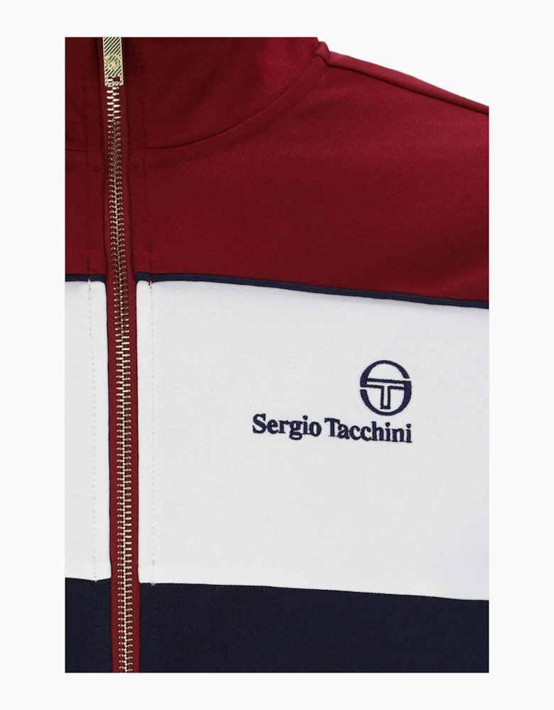 SERGIO TACCHINI SPIGA TRACKTOP MERLOT/GARDENIA/MARITIME BLUE