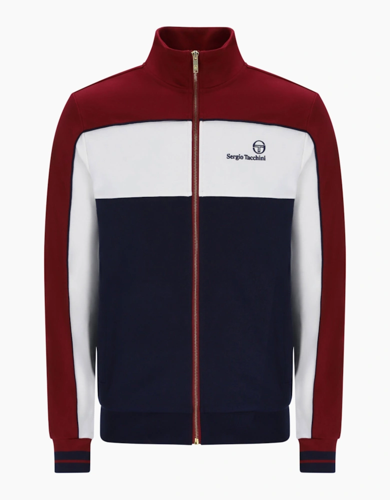 SERGIO TACCHINI SPIGA TRACKTOP MERLOT/GARDENIA/MARITIME BLUE