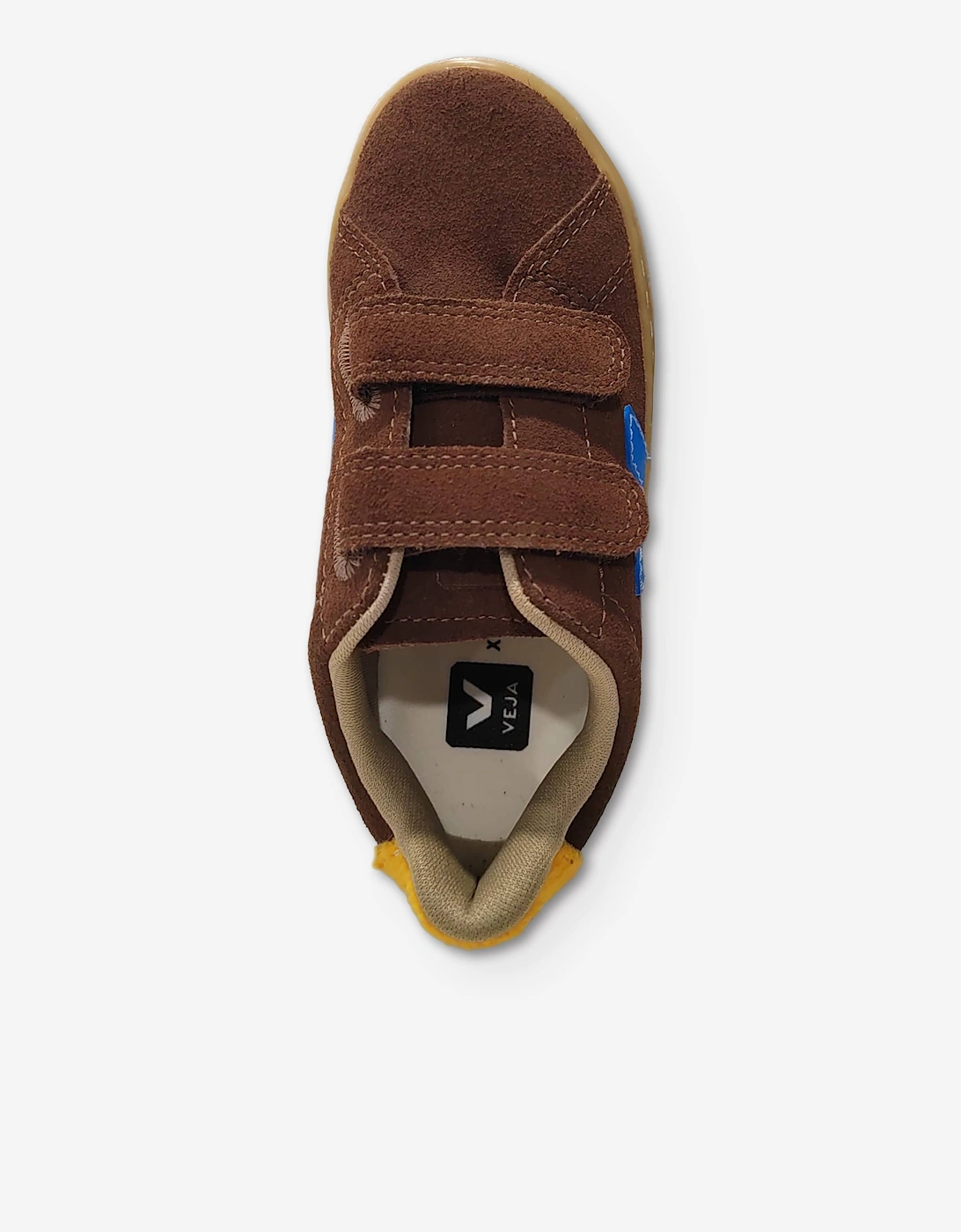 Veja Boys Suede Veja X Jelly Mallow Small Esplar Trainers in Brown