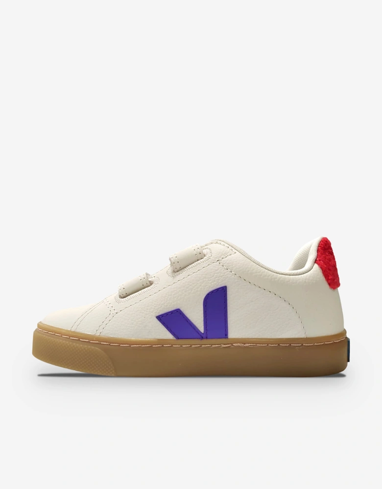 Veja Girls Leather Veja X Jelly Mallow Small Esplar Trainers in White