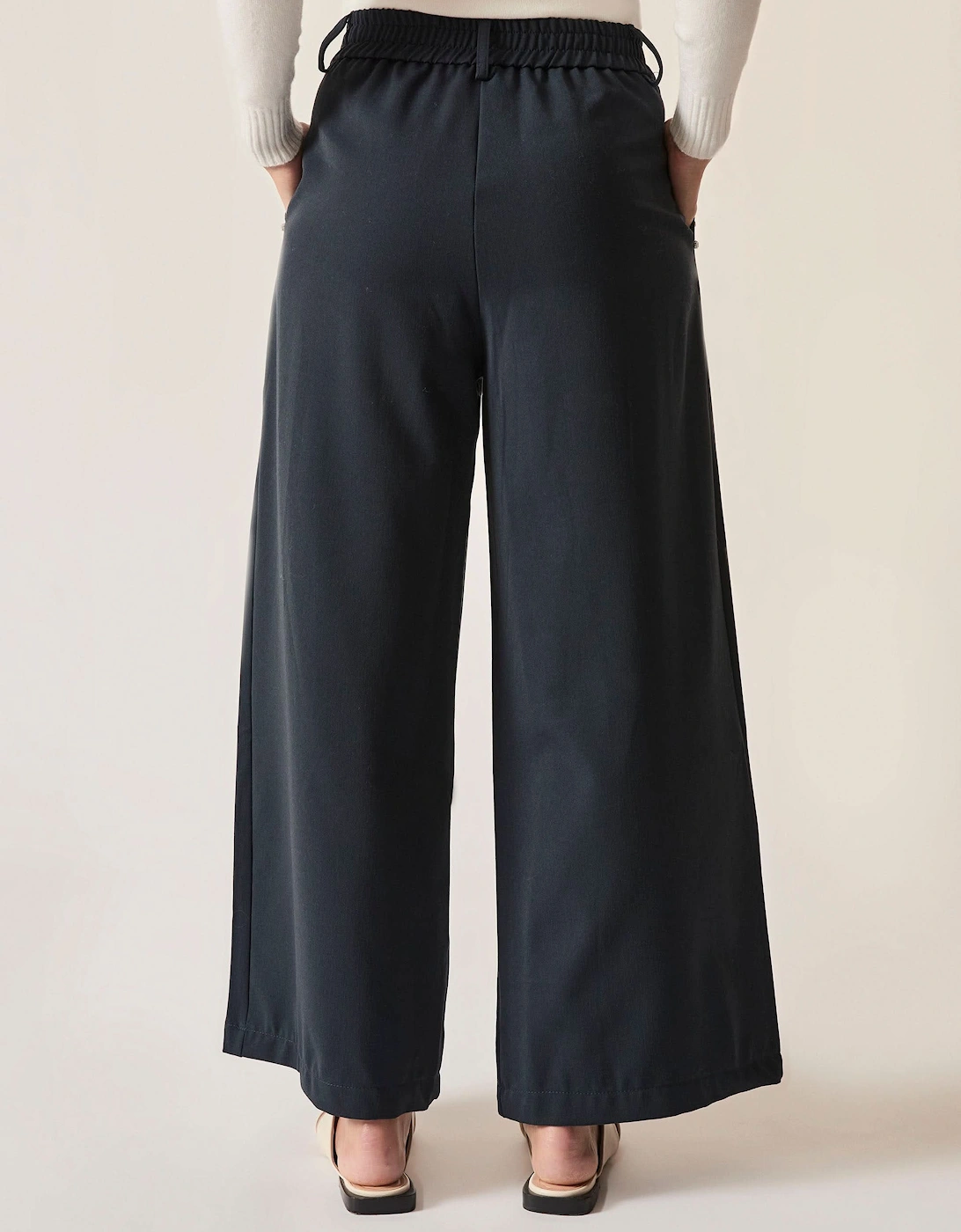 Navy Crystal Trim Trousers