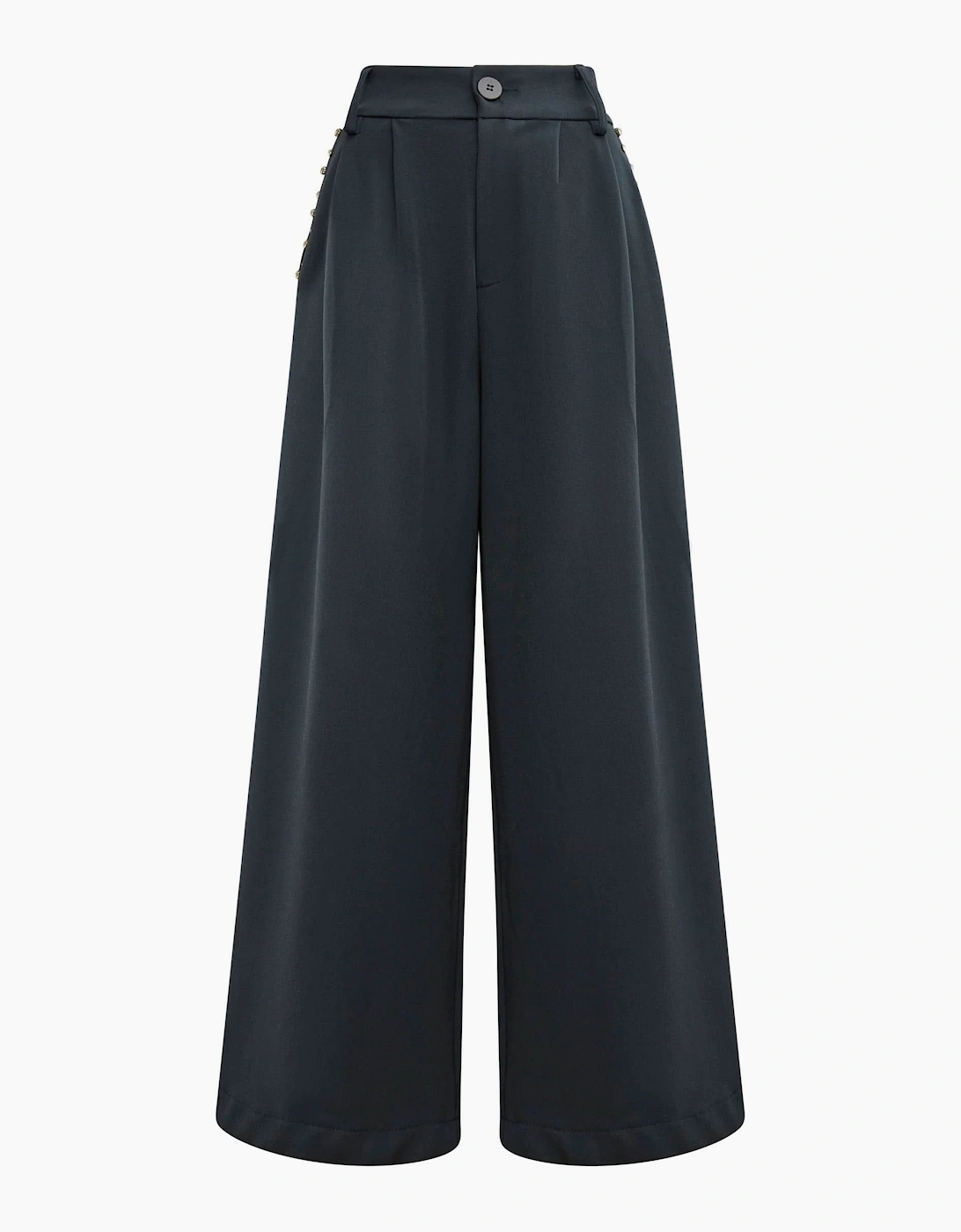 Navy Crystal Trim Trousers