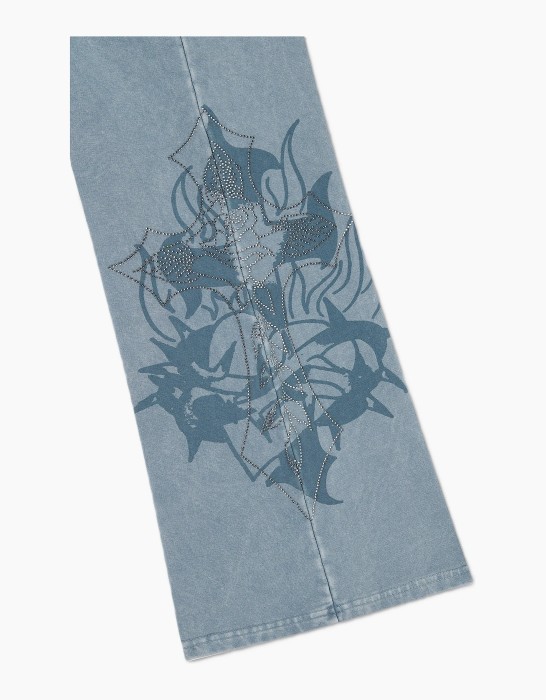 Ed Hardy Cross and Thorn Flared Women's Blue Joggers