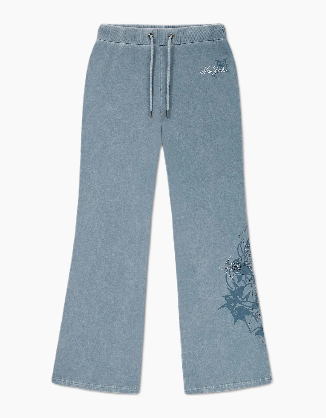Ed Hardy Cross and Thorn Flared Women's Blue Joggers