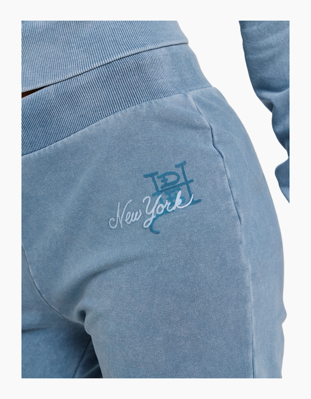 Ed Hardy Cross and Thorn Flared Women's Blue Joggers