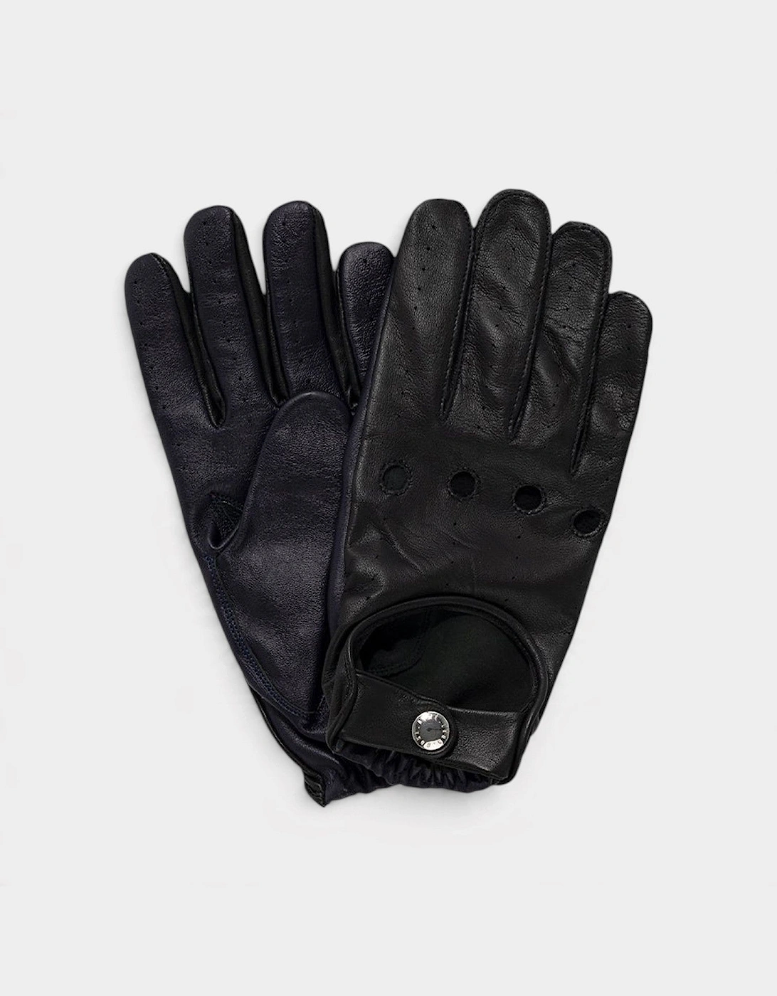 ALD Porsche 356 Leather Driving Gloves Black Navy