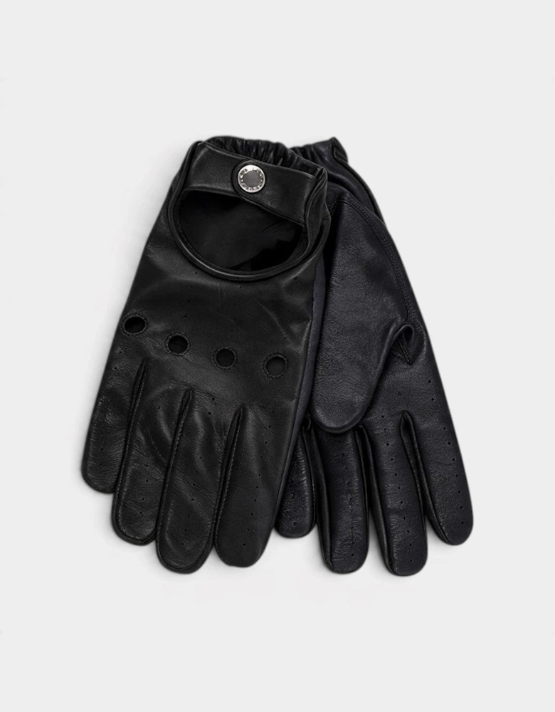 ALD Porsche 356 Leather Driving Gloves Black Navy