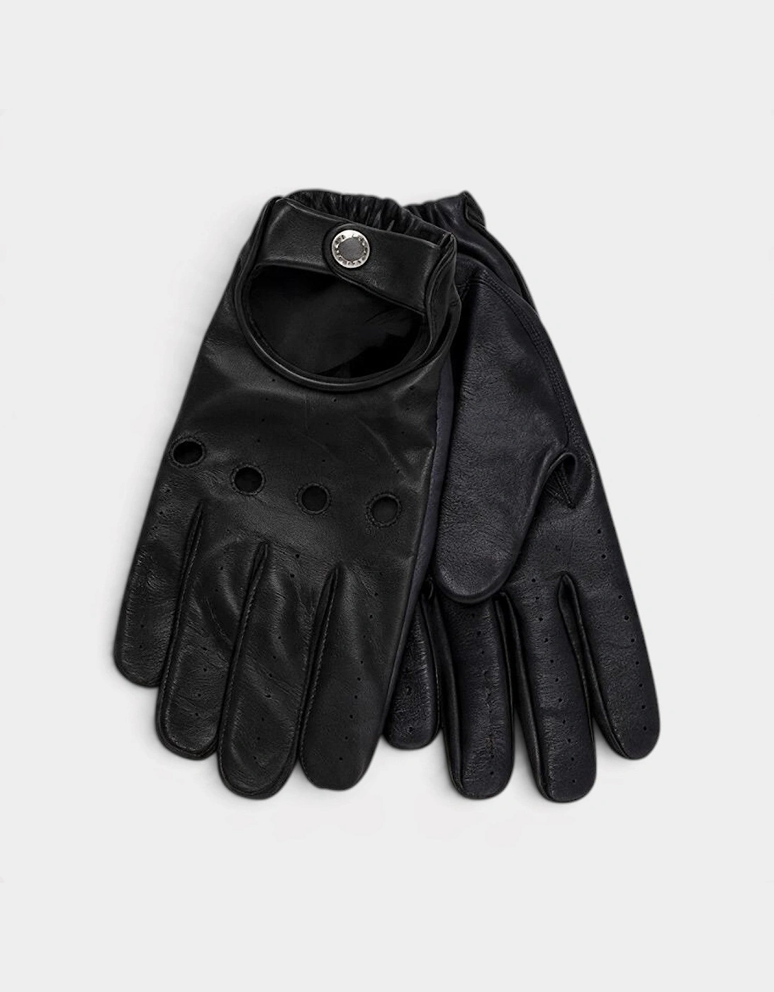 ALD Porsche 356 Leather Driving Gloves Black Navy