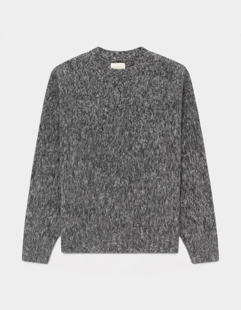 Cashmere Blend Crewneck Sweater Charcoal Melange