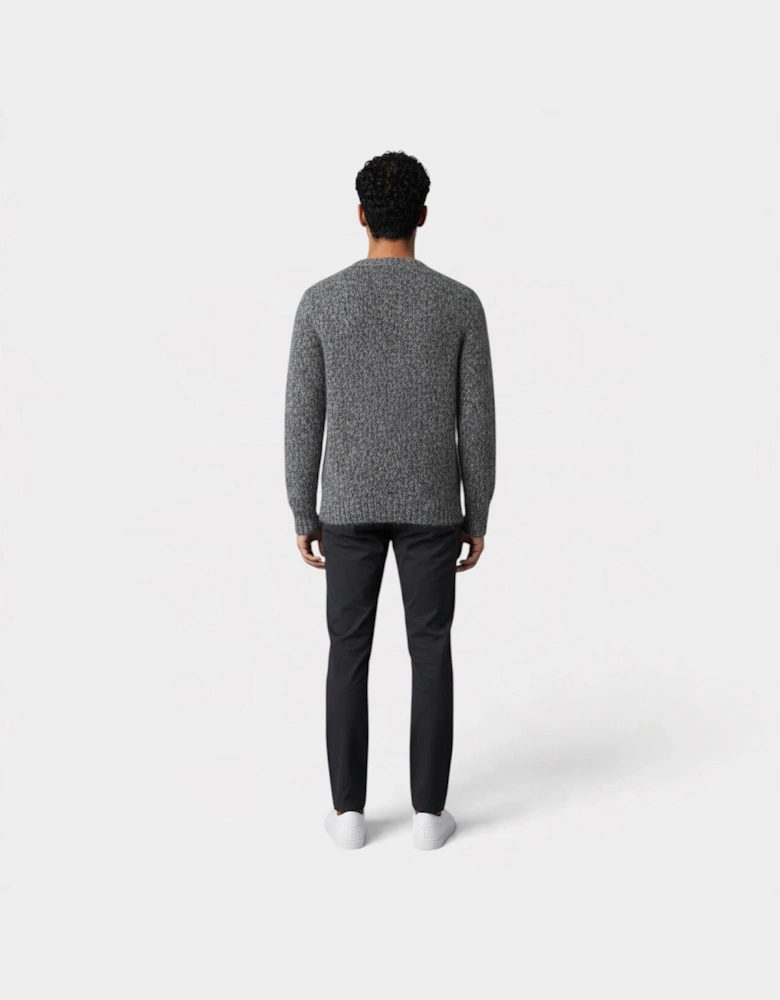 Cashmere Blend Crewneck Sweater Charcoal Melange