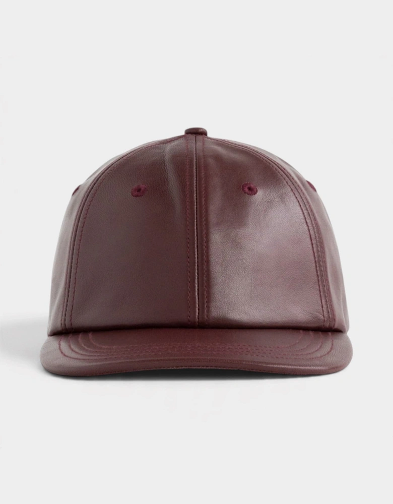 Leather Baseball Hat Oxblood