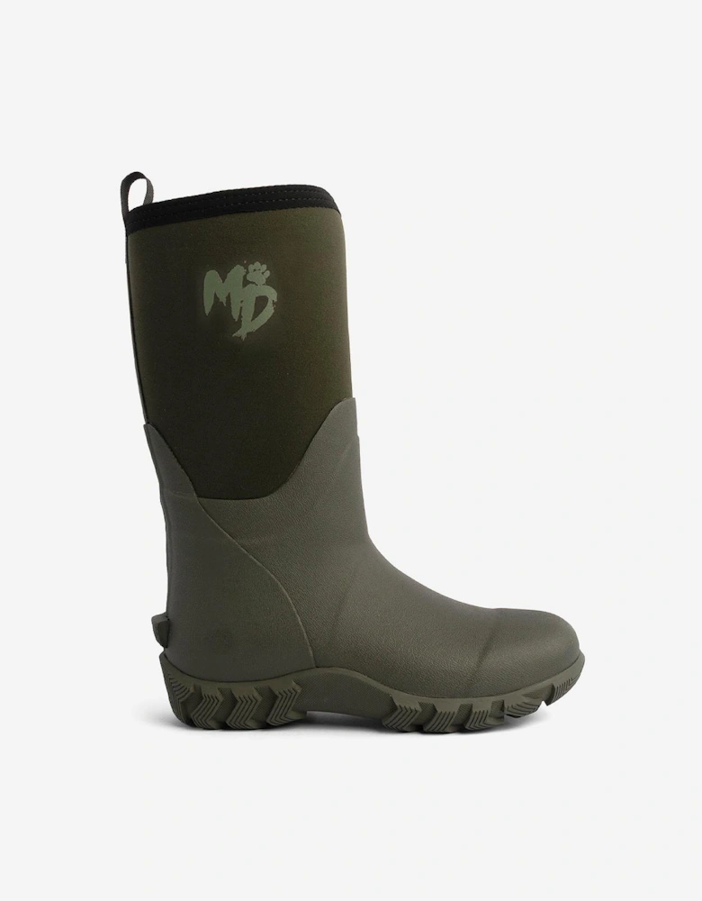 Mud Dogs RUTLAND MID Unisex Neoprene Wellies Olive