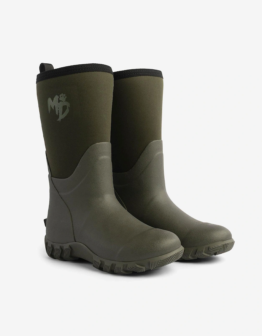 Mud Dogs RUTLAND MID Unisex Neoprene Wellies Olive